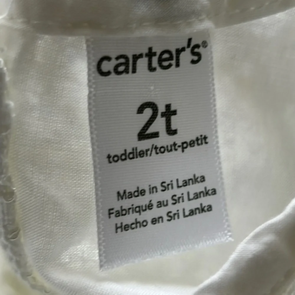 Carter’s Dress White Lace Fabric Size 2T